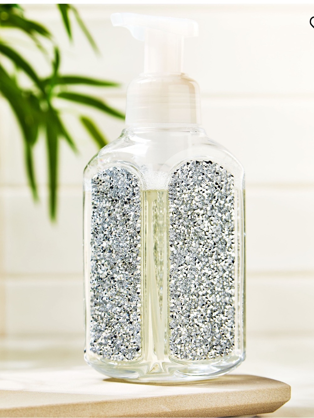 Silver Glitter Foaming Hand Soap Dispenser - Bath